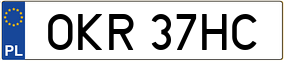 Trailer License Plate